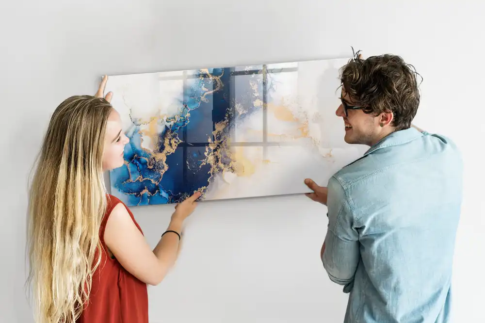 Tableau magnétique pour écriture motif marbre