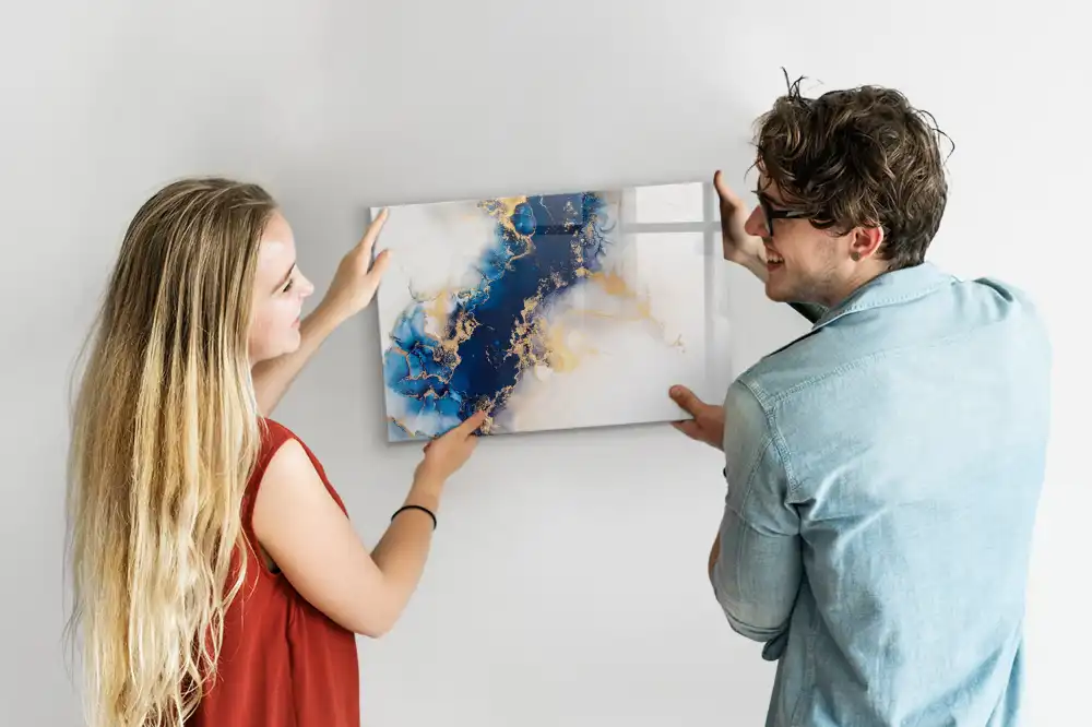 Tableau magnétique pour écriture motif marbre