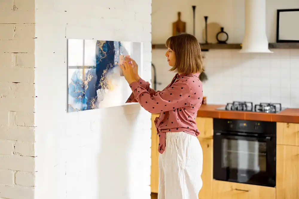 Tableau magnétique pour écriture motif marbre