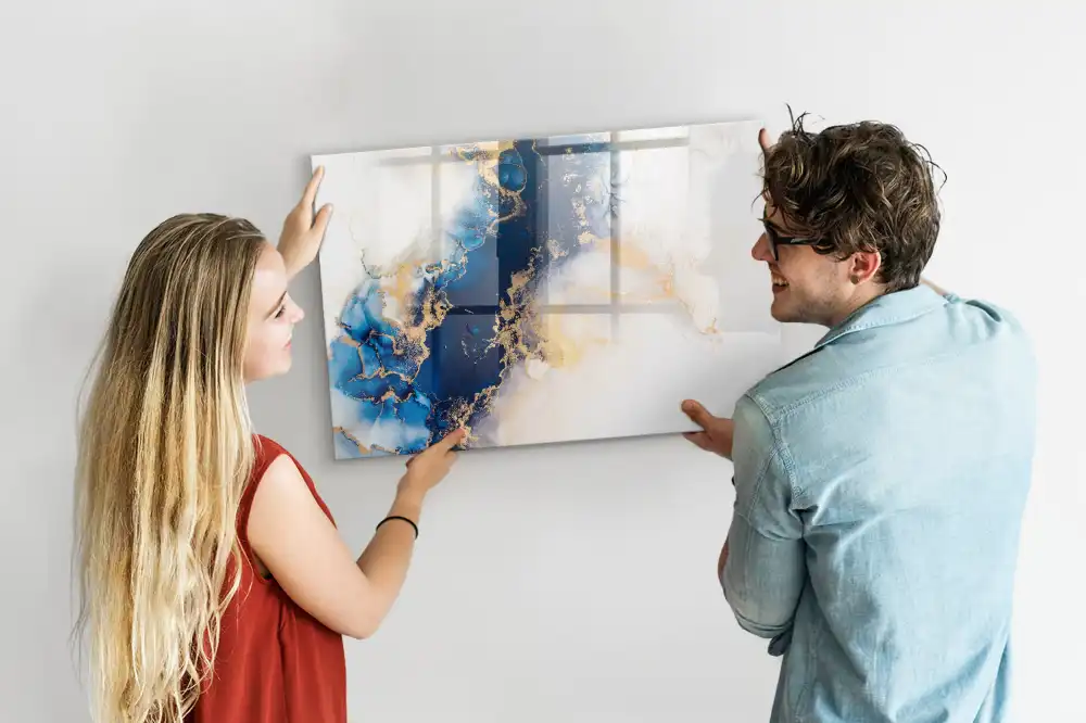 Tableau magnétique pour écriture motif marbre