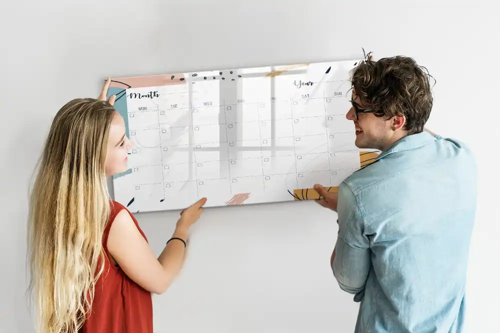 Tableau magnétique d'organisation pour entreprise