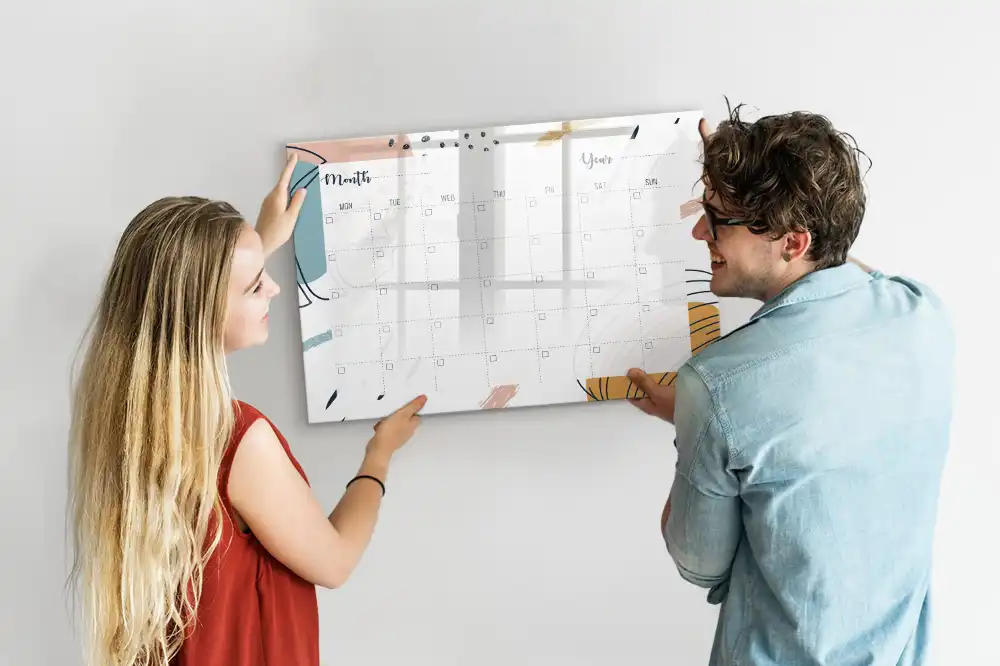 Tableau magnétique d'organisation pour entreprise