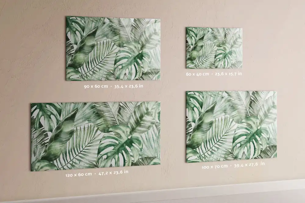 Tableau magnétique à dessiner motif feuilles d'arbustes et plantes