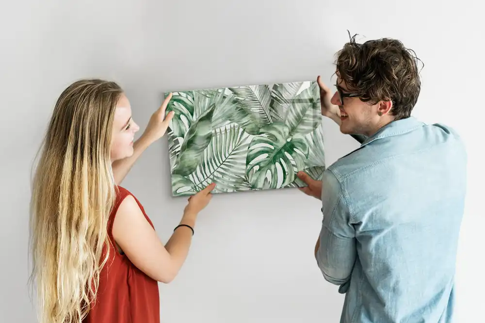 Tableau magnétique à dessiner motif feuilles d'arbustes et plantes