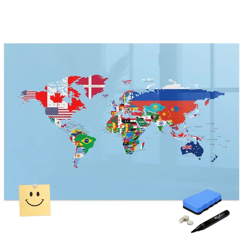 Tableau magnétique éducatif pour apprendre les drapeaux nationaux