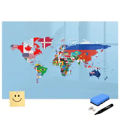 Tableau magnétique éducatif pour apprendre les drapeaux nationaux