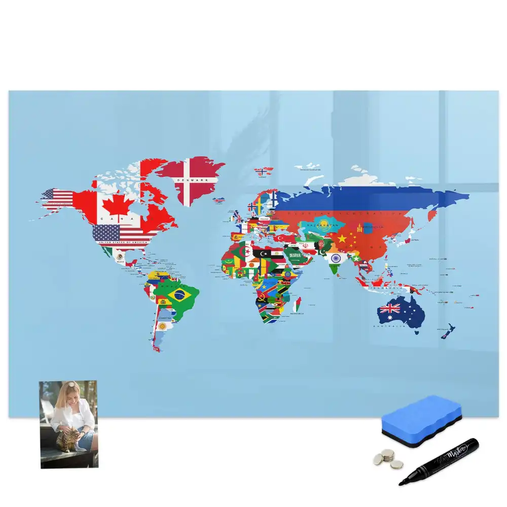 Tableau magnétique éducatif pour apprendre les drapeaux nationaux