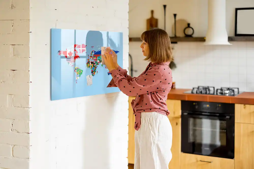 Tableau magnétique éducatif pour apprendre les drapeaux nationaux