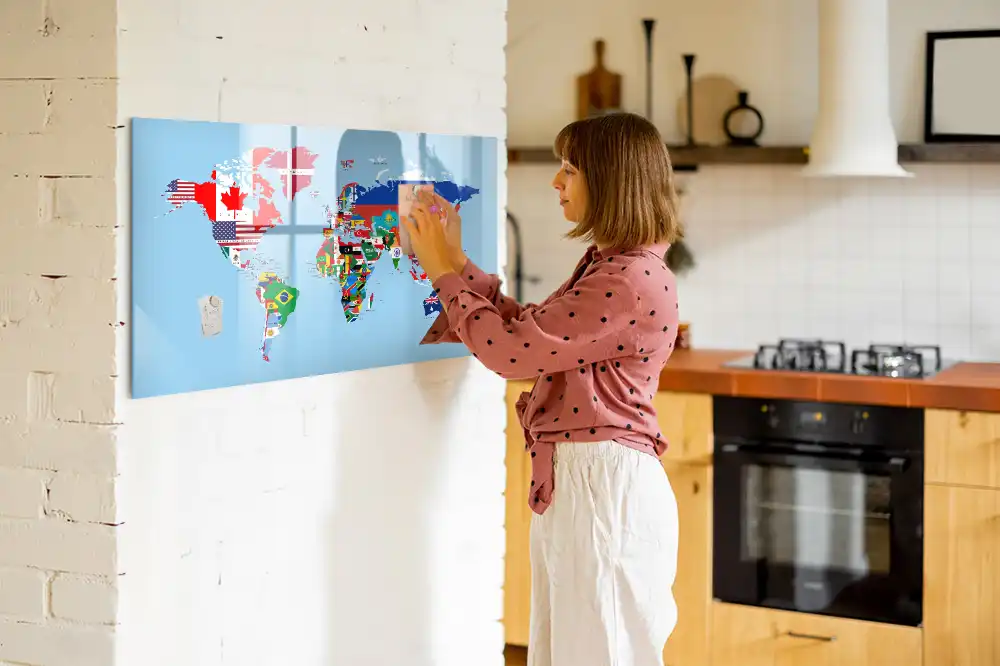 Tableau magnétique éducatif pour apprendre les drapeaux nationaux