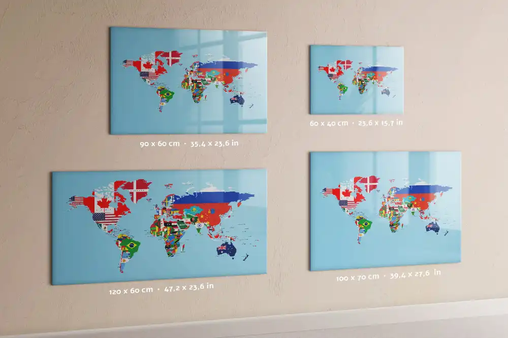 Tableau magnétique éducatif pour apprendre les drapeaux nationaux