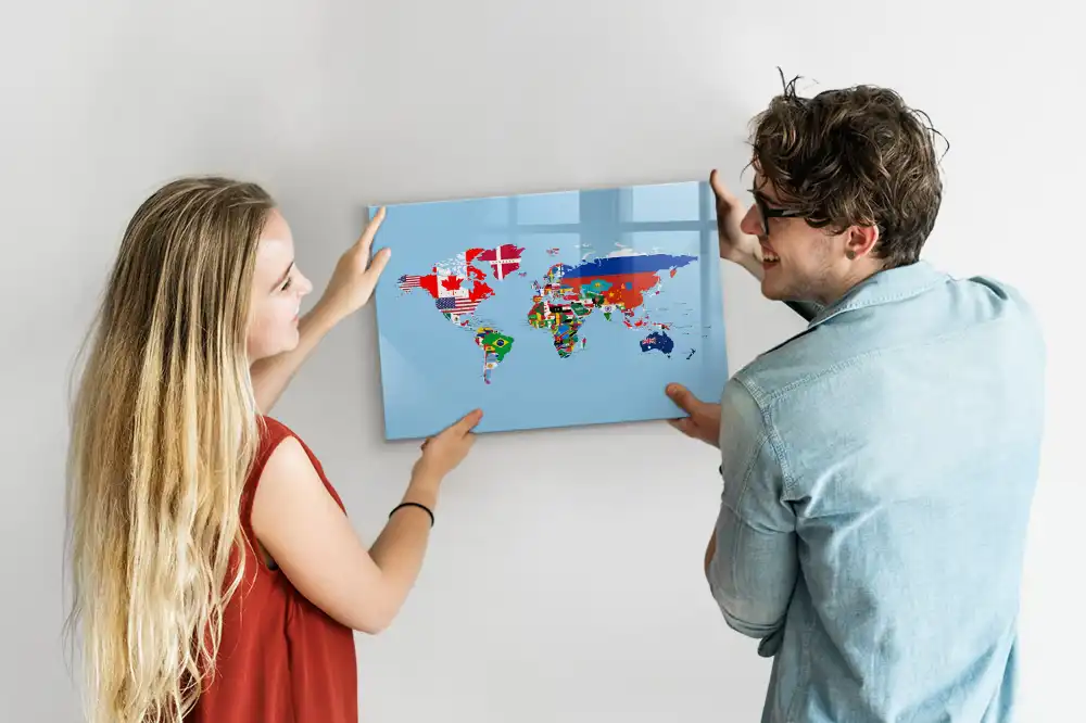 Tableau magnétique éducatif pour apprendre les drapeaux nationaux