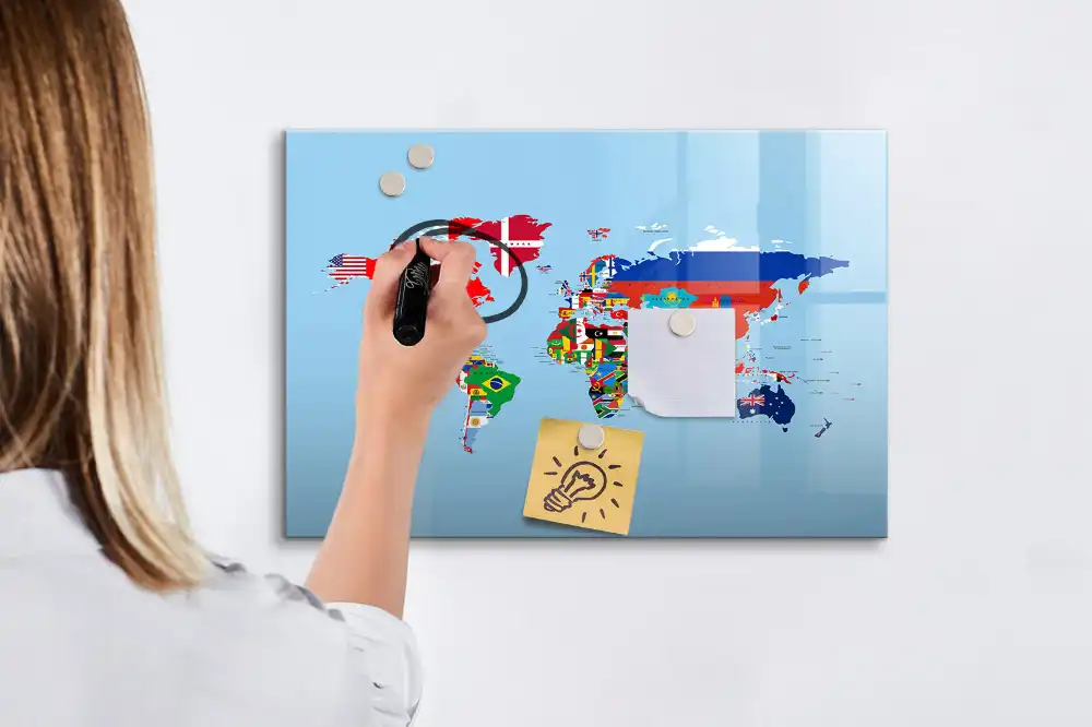 Tableau magnétique éducatif pour apprendre les drapeaux nationaux
