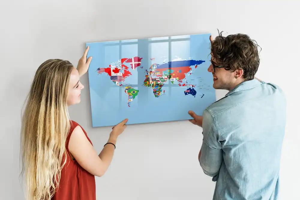Tableau magnétique éducatif pour apprendre les drapeaux nationaux