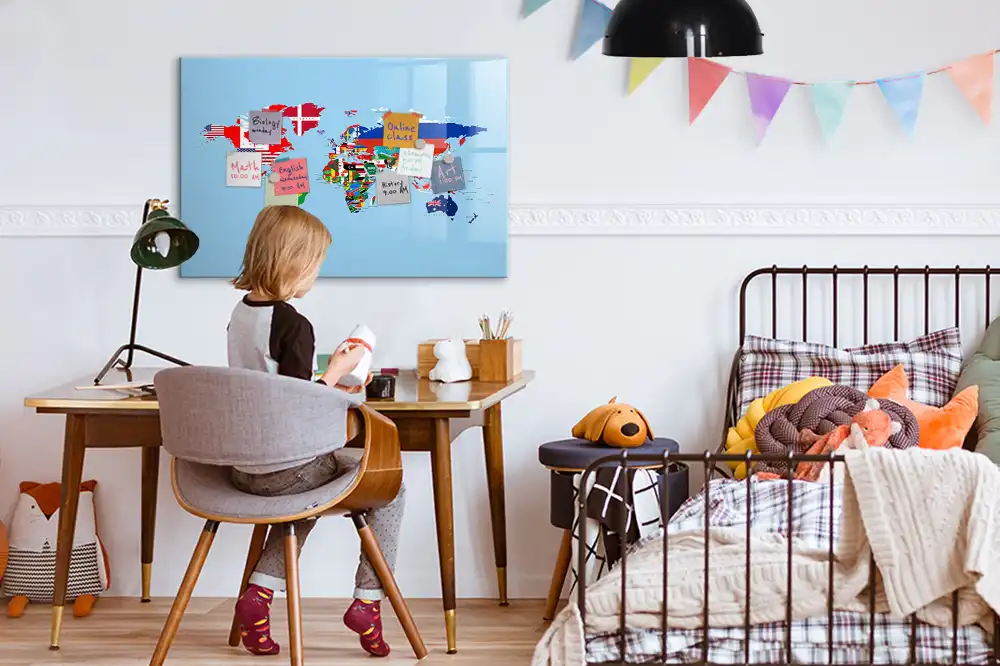 Tableau magnétique éducatif pour apprendre les drapeaux nationaux