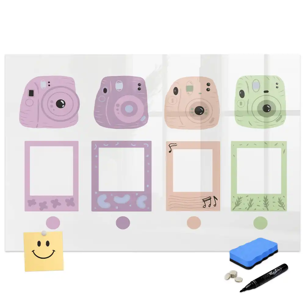 Tableau magnétique pour dessin motif appareils photo classiques