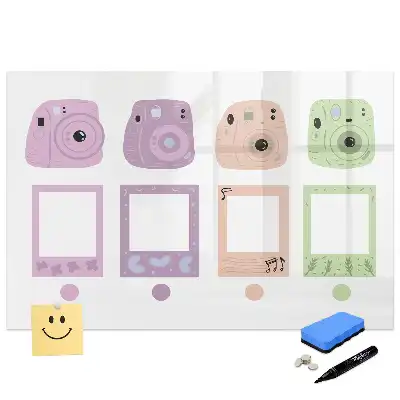 Tableau magnétique pour dessin motif appareils photo classiques