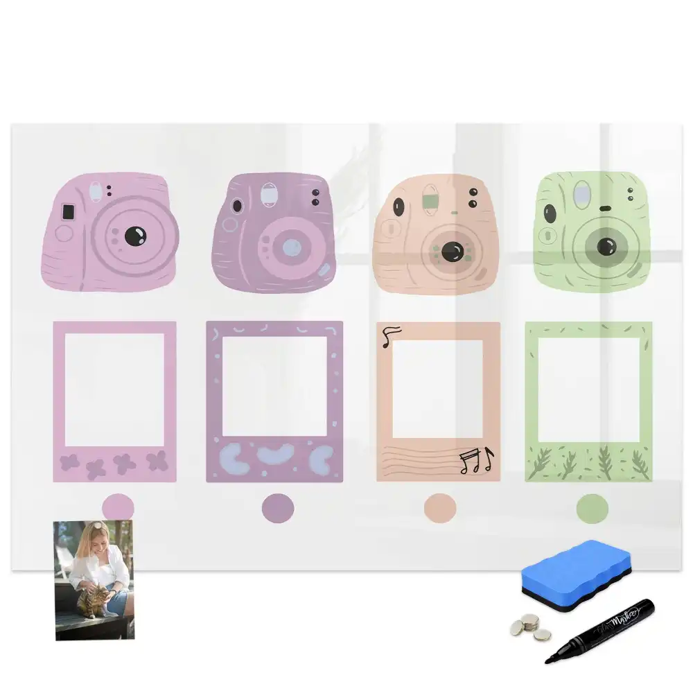 Tableau magnétique pour dessin motif appareils photo classiques