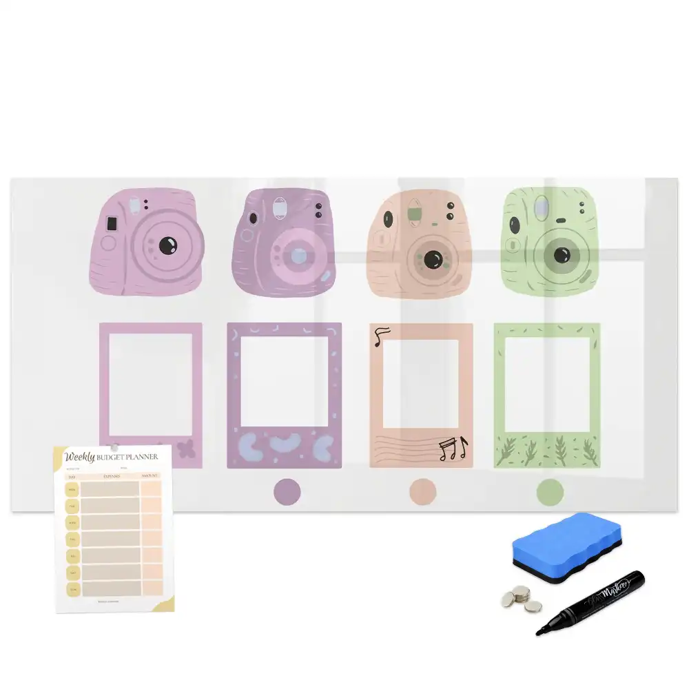 Tableau magnétique pour dessin motif appareils photo classiques