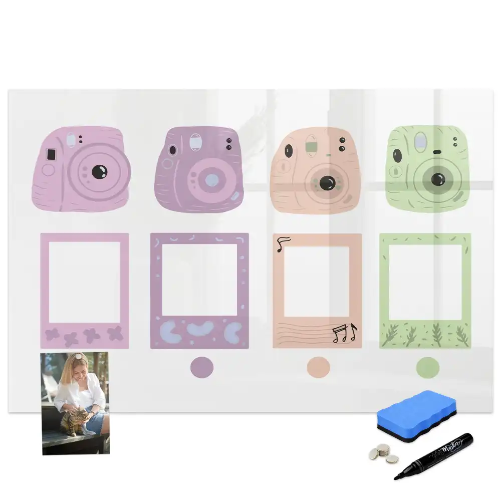 Tableau magnétique pour dessin motif appareils photo classiques