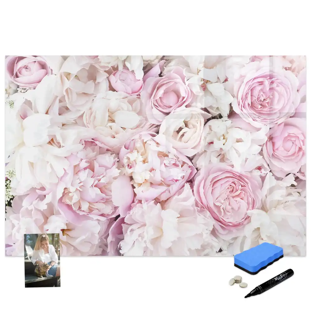 Tableau magnétique décoratif motif branches de fleurs