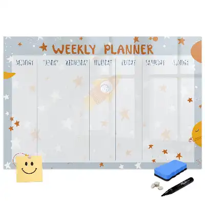 Tableau magnétique hebdomadaire pour organisation des tâches ménagères