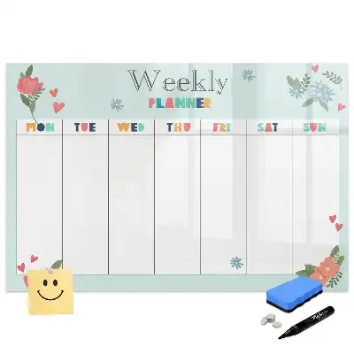 Tableau magnétique effaçable pour l'organisation hebdomadaire