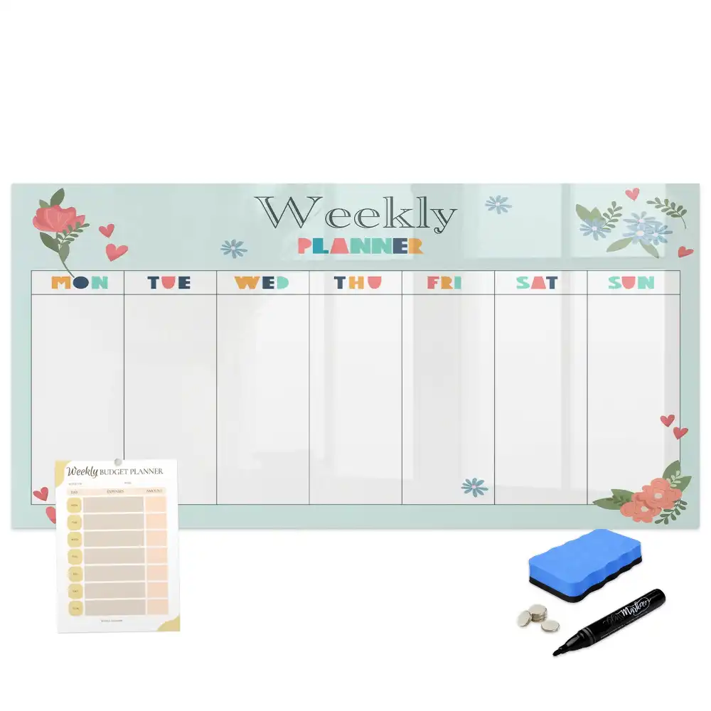 Tableau magnétique effaçable pour l'organisation hebdomadaire