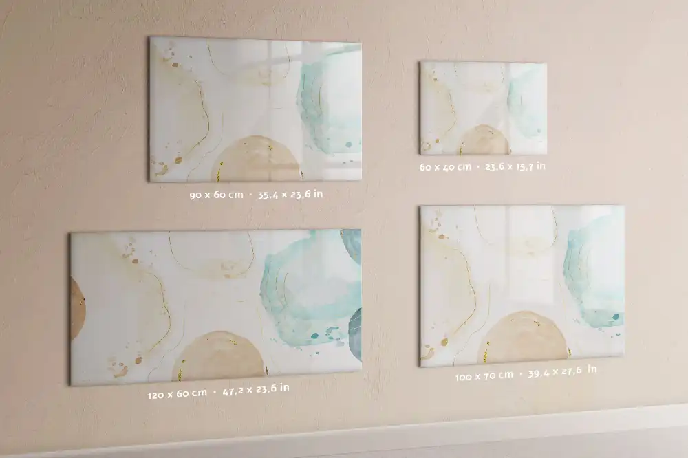 Tableau blanc magnétique effaçable à sec avec motif aquarelle