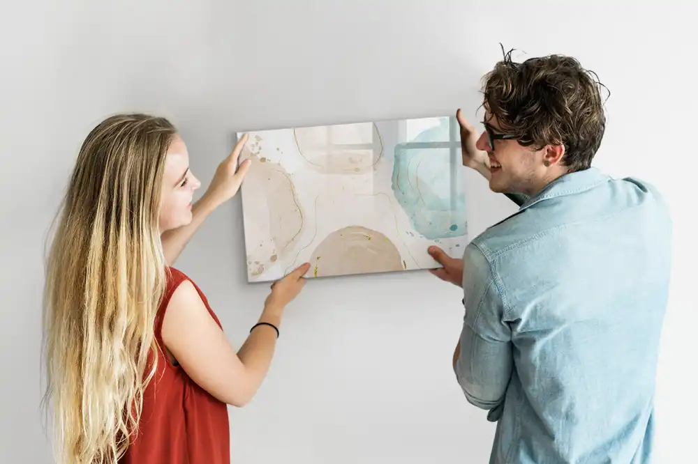 Tableau blanc magnétique effaçable à sec avec motif aquarelle