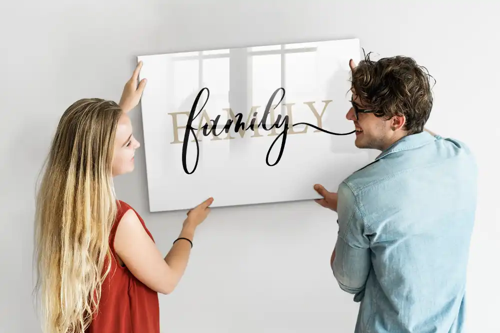 Tableau magnétique à dessiner avec inscription maison aimante