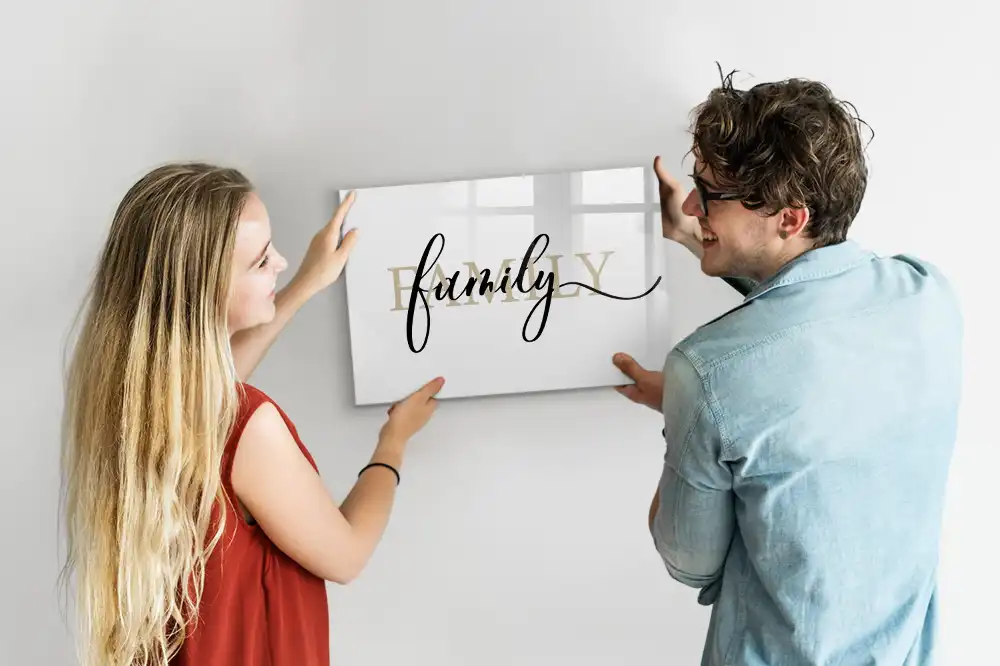 Tableau magnétique à dessiner avec inscription maison aimante