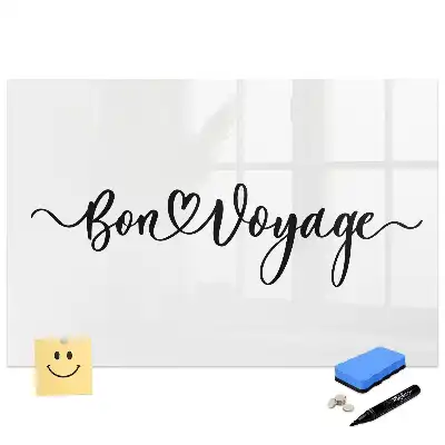 Tableau magnétique pour écriture motif inscription de voyage heureux