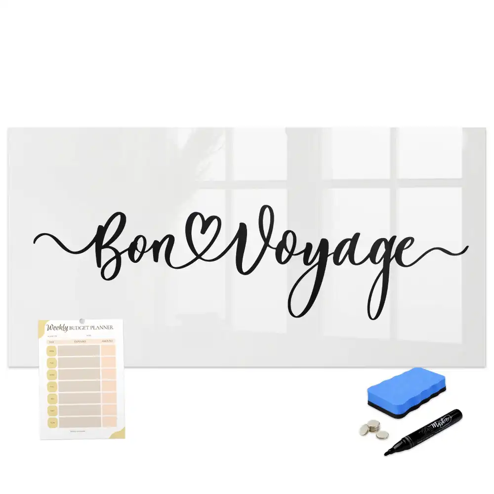 Tableau magnétique pour écriture motif inscription de voyage heureux