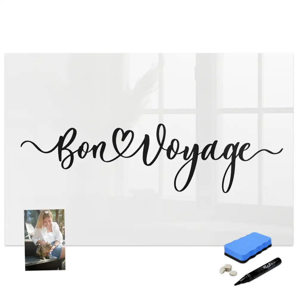Tableau magnétique pour écriture motif inscription de voyage heureux