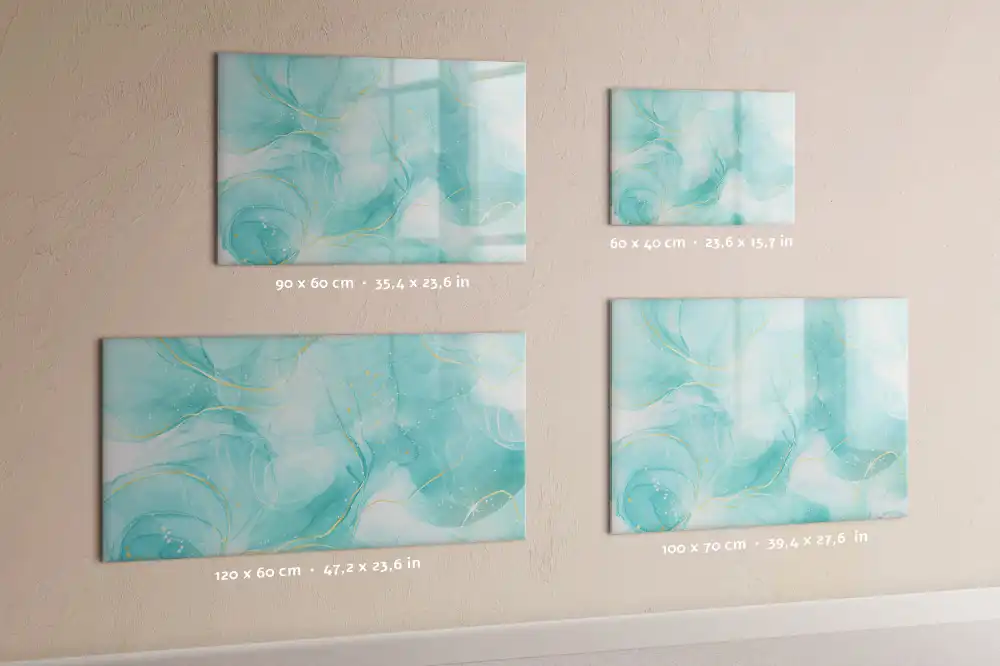 Tableau blanc magnétique effaçable à sec motif marbre abstrait