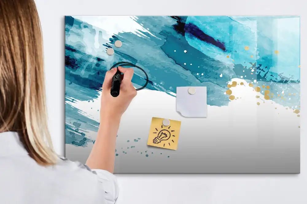 Tableau magnétique à dessiner avec effet coups de pinceau