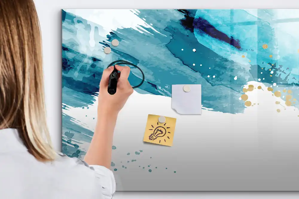 Tableau magnétique à dessiner avec effet coups de pinceau