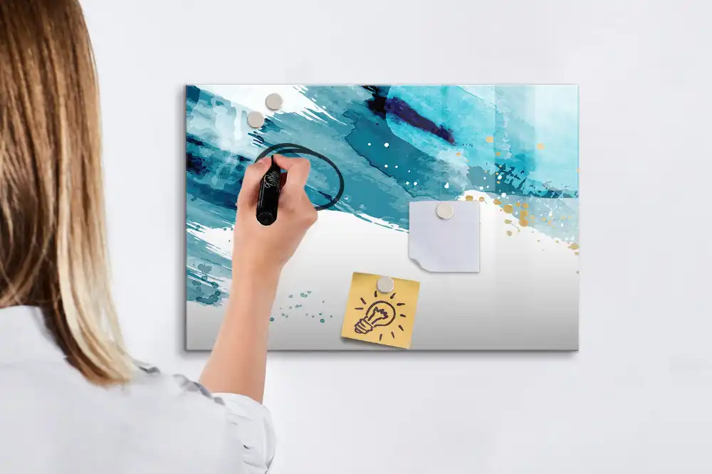 Tableau magnétique à dessiner avec effet coups de pinceau