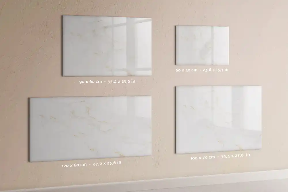 Tableau magnétique pour écriture motif marbre décoratif chic