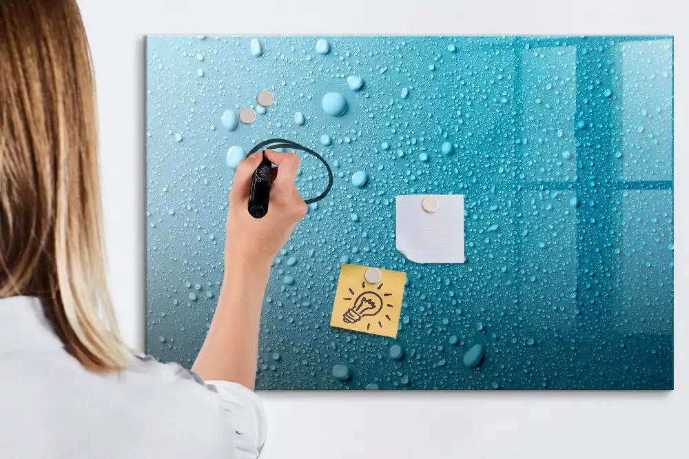 Tableau magnétique pour dessin motif gouttes d'eau