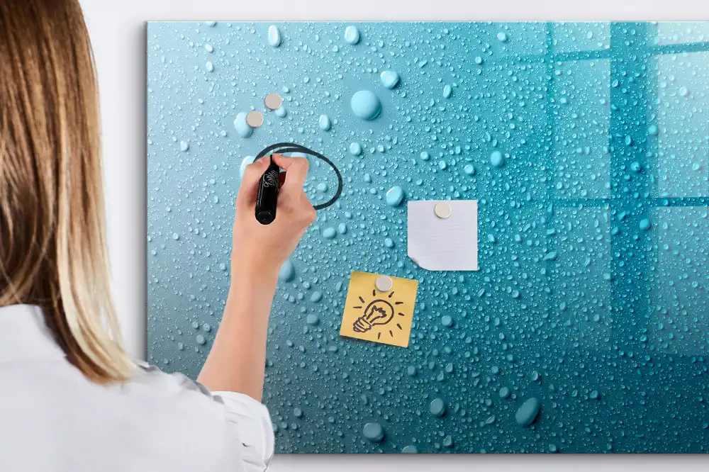 Tableau magnétique pour dessin motif gouttes d'eau
