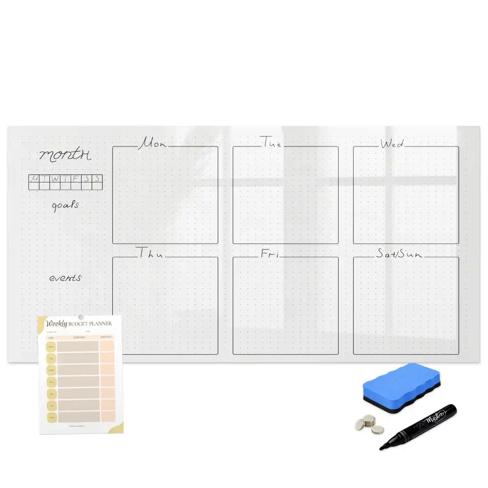 Tableau planning magnétique hebdomadaire pour tâches à dessiner