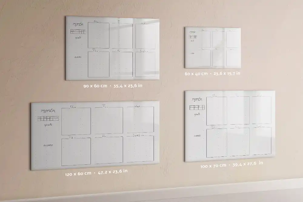 Tableau planning magnétique hebdomadaire pour tâches à dessiner