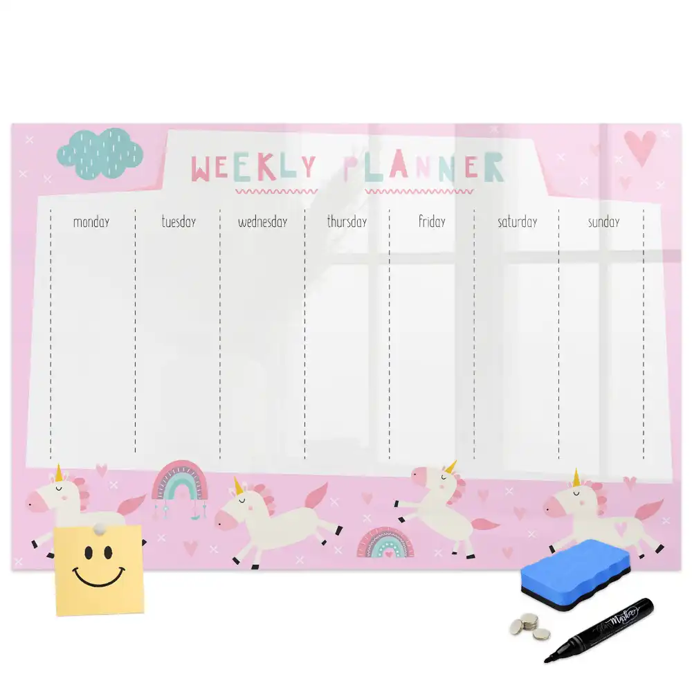 Tableau magnétique calendrier hebdomadaire pour enfants
