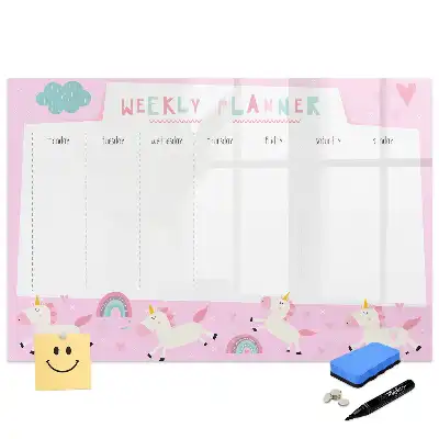 Tableau magnétique calendrier hebdomadaire pour enfants
