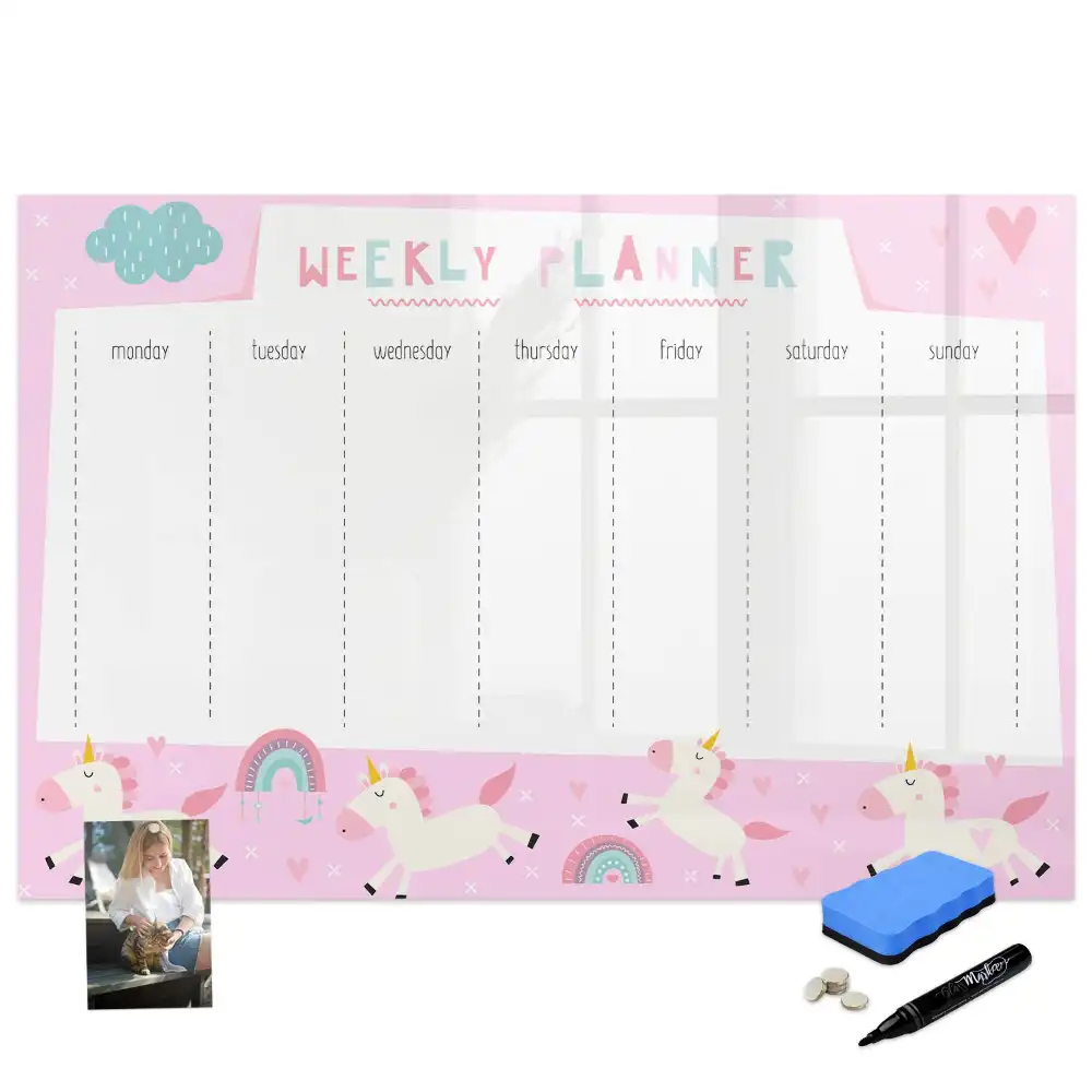 Tableau magnétique calendrier hebdomadaire pour enfants