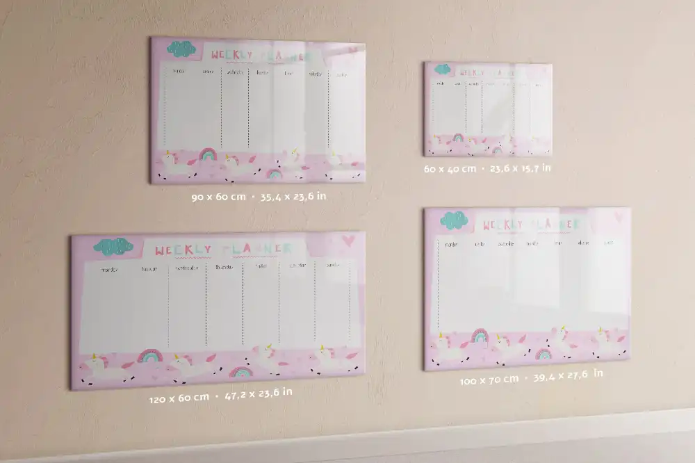 Tableau magnétique calendrier hebdomadaire pour enfants