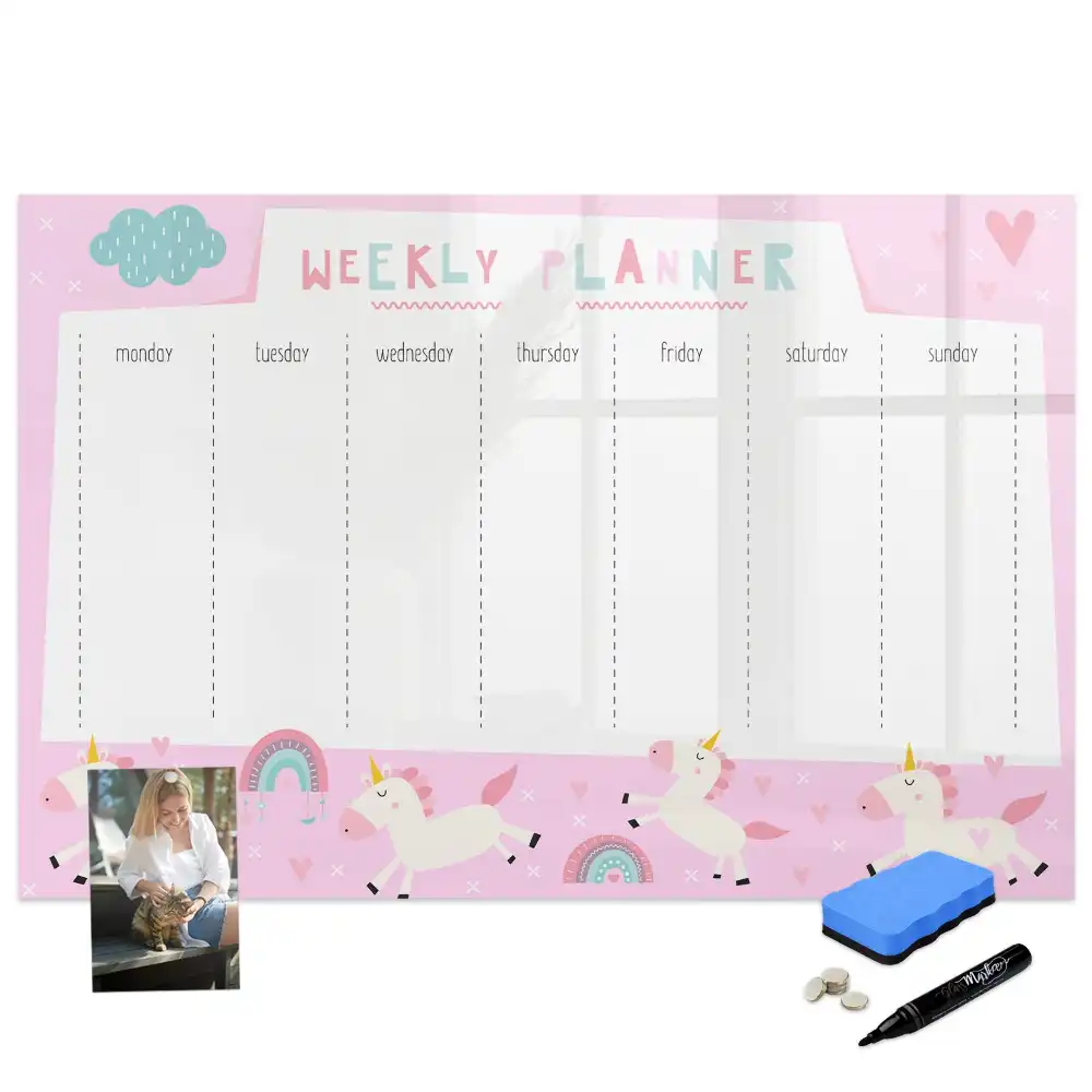 Tableau magnétique calendrier hebdomadaire pour enfants