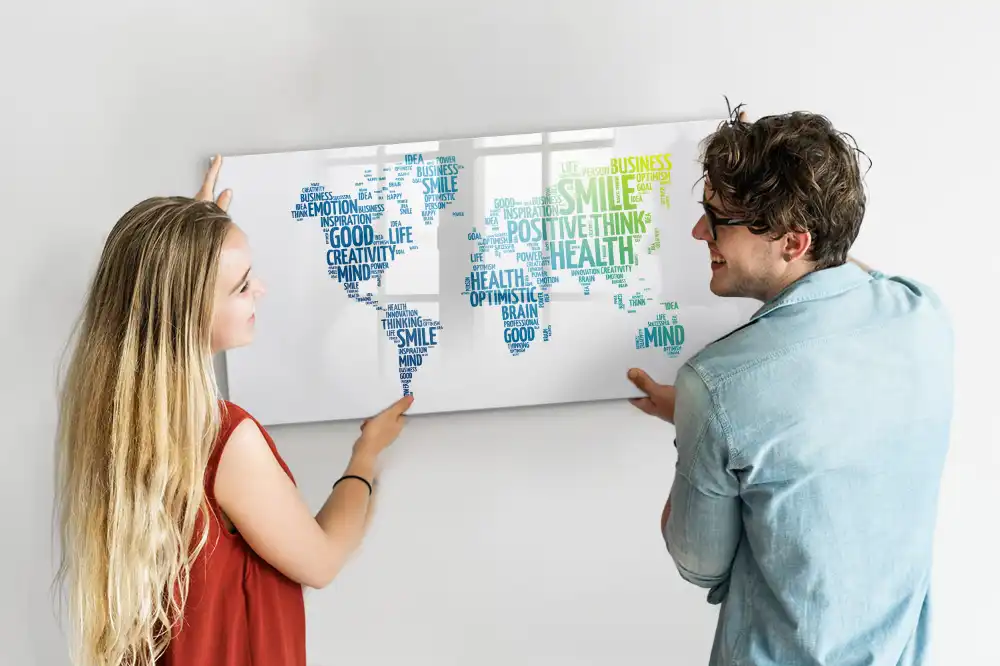 Tableau magnétique à dessiner avec mots doux
