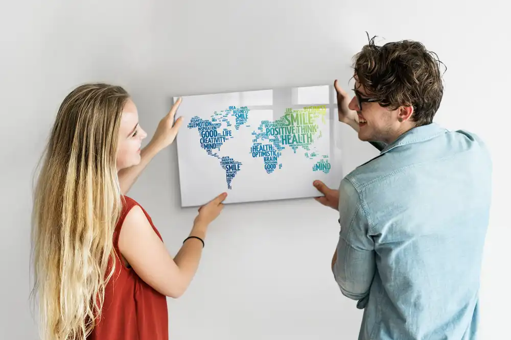 Tableau magnétique à dessiner avec mots doux